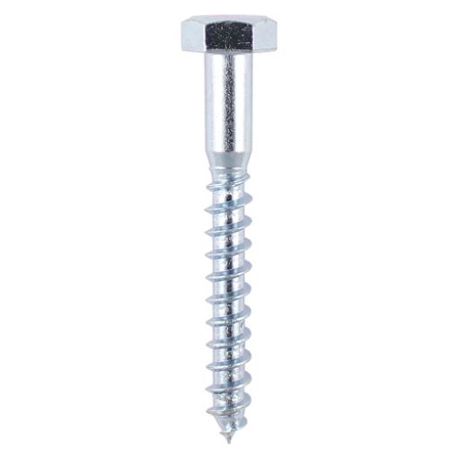 Picture of M6  x  50mm Hex HD Coach Screw Zinc Plated 188202