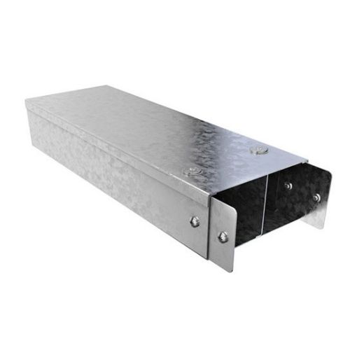 Picture of ST42-2EC - 100 x 50 x 3m Steel 2 Comp. Cable Trunking Speed Lock c/w Lid Pre Galv 934084