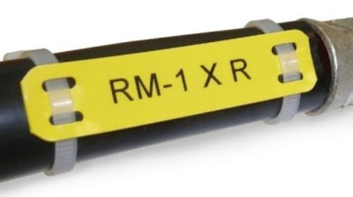 Picture of MG-ETF 64143 Yellow PVC Tie on Marker Plate (13 x 60mm) Cembre 64143-SBS 933686
