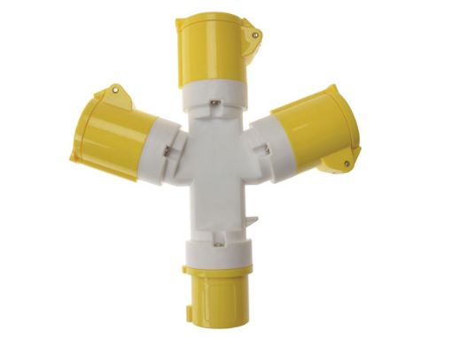 Picture of 3 Way 110v 16 Amp Splitter Adaptor 934328