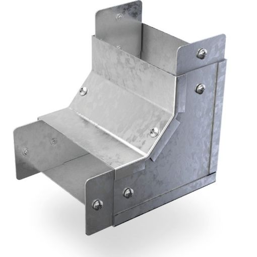 Picture of 100 x 100 Inside Lid 2 Comp. 90° Cable Trunking Bend Pre Galv SA4490I-2EC 938571