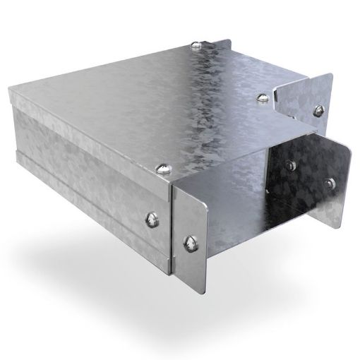 Picture of 100 x 100 Top Lid 2 Comp. 90° Cable Trunking Bend Pre Galv SA4490T-2EC 938577