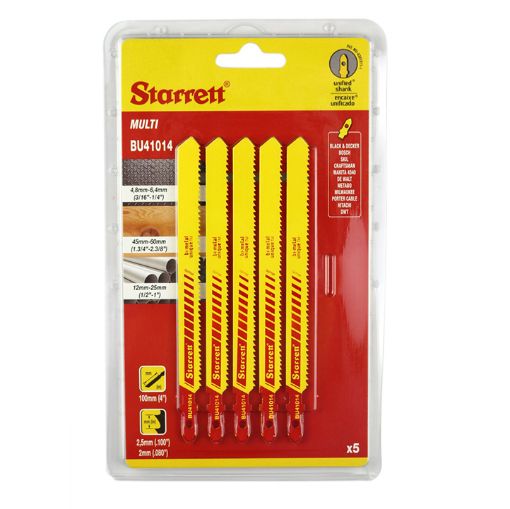 Picture of (Pack of 5) - BU414-5 - Starrett HSS Metal Jigsaw Blades 4.8-60mm 970430