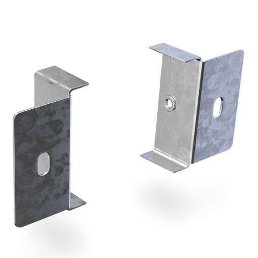 Picture of 150 x 100 Steel Cable Trunking End Flange Fitting (Pair) Pre Galv 938005