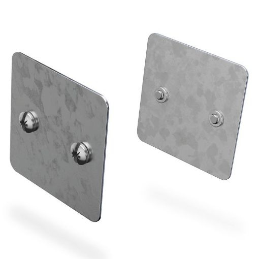 Picture of 300 x 300 Steel Cable Trunking Coupler (Pair) Pre Galv 938042