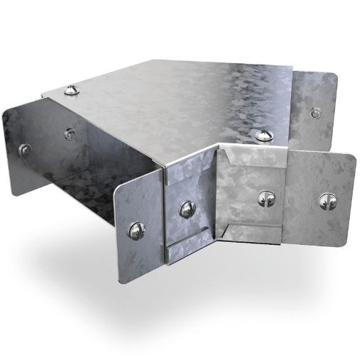 Picture of 150 x 75 Steel Top Lid 45° Cable Trunking Bend Pre Galv 934118