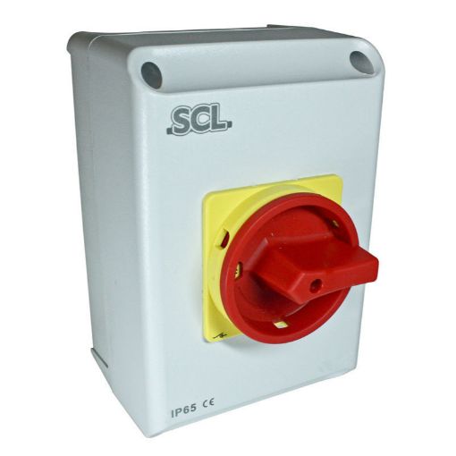 Picture of Rotary Isolator 4 Pole IP65 Enclosed Switch Disconnectors - 100A 37Kw 240 x 160 x 165mm - 977872